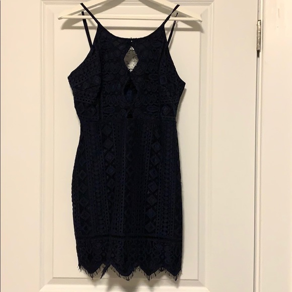 Lace Blue Dress - Picture 5 of 9